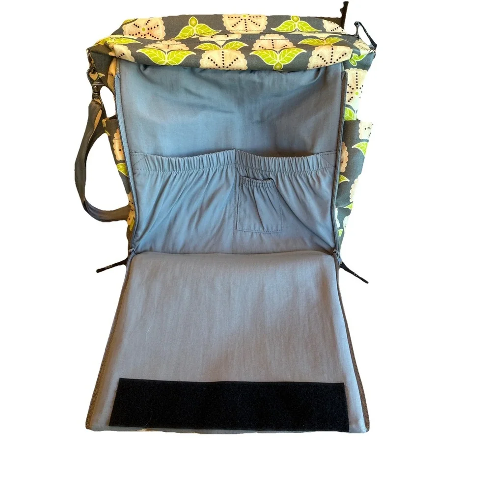 PETUNIA‎ PICKLE BOTTOM Boxy Backpack DIAPER BAG GREEN/PINK GRAY READ